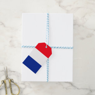 Étiquettes-cadeau Drapeau français Couleurs patriotiques Voyage int