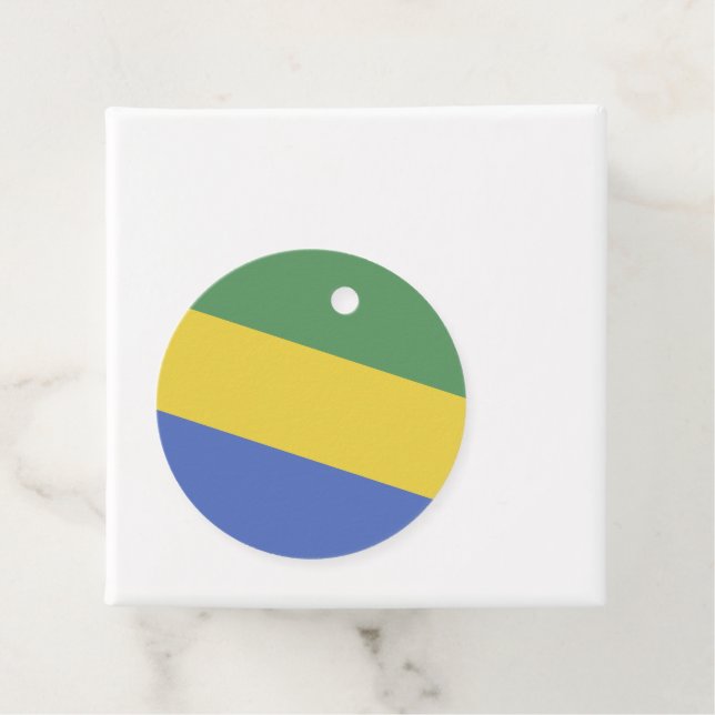 Étiquettes Cadeau Drapeau Gabon (En situation)