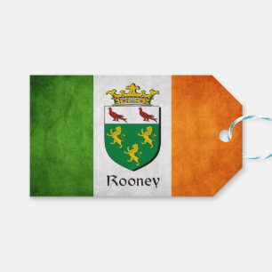 Étiquettes-cadeau Drapeau irlandais Rooney