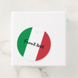 Étiquettes Cadeau Drapeau italien d'Italie fête personnalisée