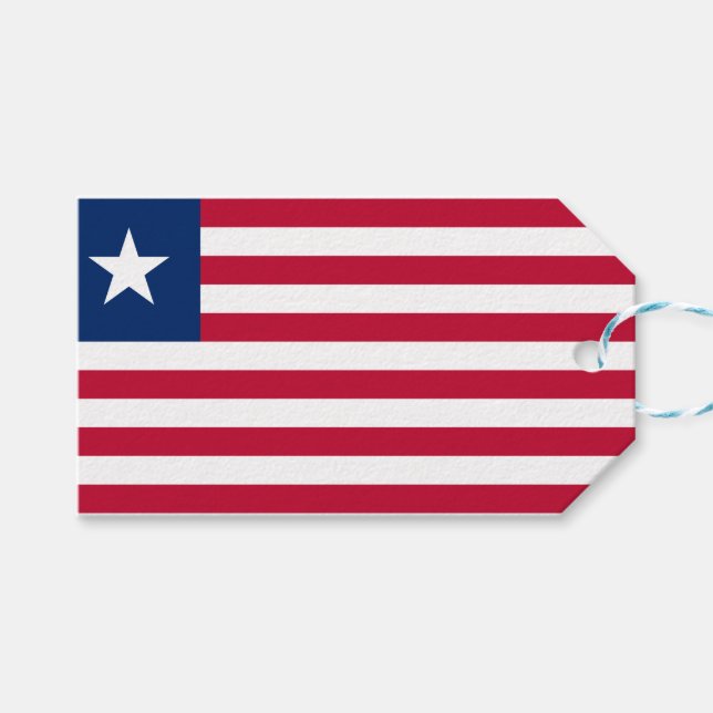 Étiquettes-cadeau Drapeau libérien (Libéria) (Devant (Horizontal))