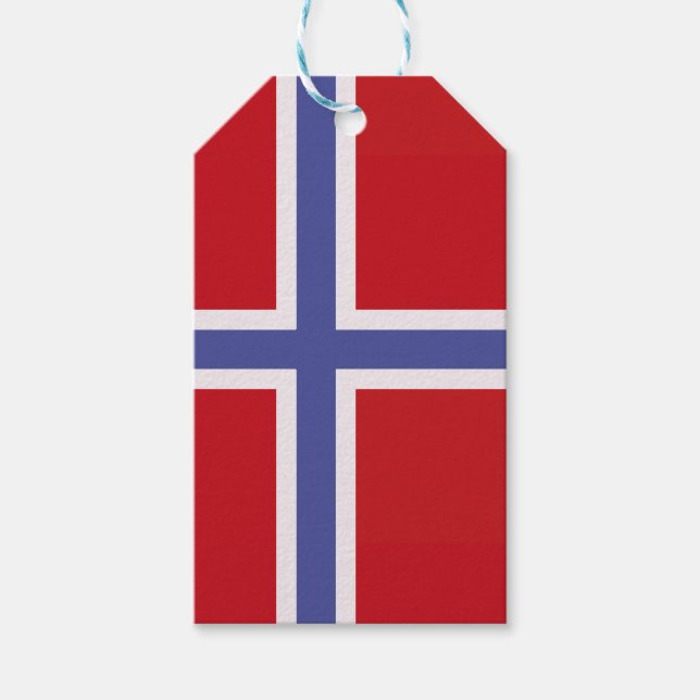 Étiquettes-cadeau Drapeau norvégien (Devant)