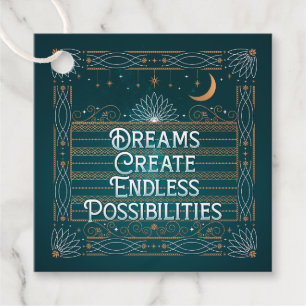 Étiquettes Cadeau Dreams Créer Des Possibilités Sans Fin Balises Cad