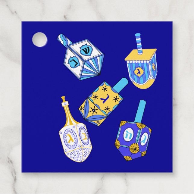 Étiquettes Cadeau Dreidel, Dreidel, Dreidel (Devant)