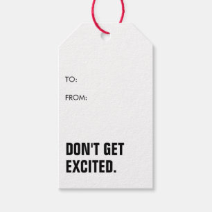 Étiquettes-cadeau Drôle Cadeau Minimaliste Original pour Anniversair