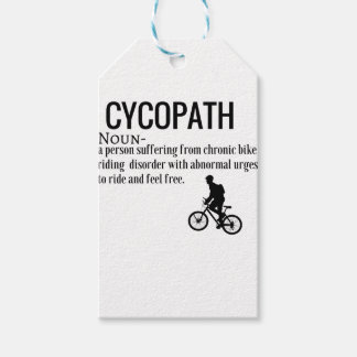 Étiquettes-cadeau Drôle Cycopath Noun Design Dictionnaire Définition
