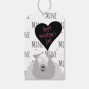 Étiquettes-cadeau Drôle Heureuse Sainte-Valentin "Motif de mine" Mou