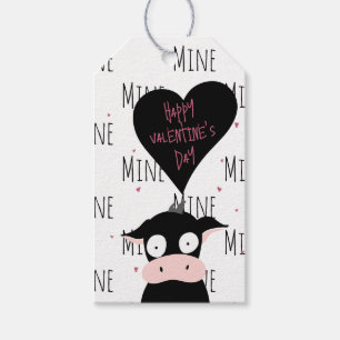 Étiquettes-cadeau Drôle Heureuse Sainte-Valentin "Motif de mine" vac