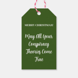 Étiquettes-cadeau Drôle Joyeux Noël Conspiration Théorie Cadeau Tags