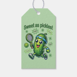 Étiquettes-cadeau Drôle mignon sucré comme chatons Pickleball