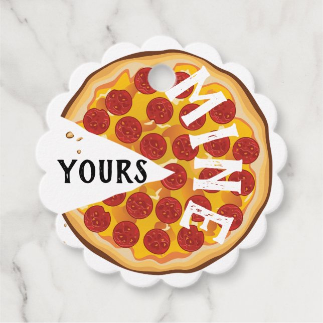 Étiquettes Cadeau Drôle pizza pepperoni mignonne (Devant)