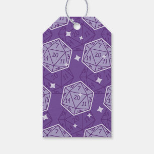 Étiquettes-cadeau Dungeons & Dragons DnD D20 Dice Motif