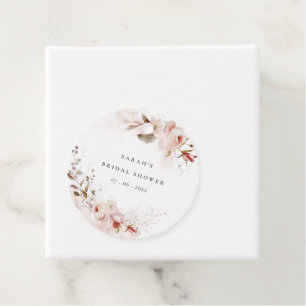 Étiquettes Cadeau Dusky automne Marsala Blush Floral Mariage Fête