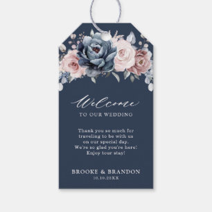 Étiquettes-cadeau Dusty Blue Mauve Rose rose ardoise Mariage Bienven