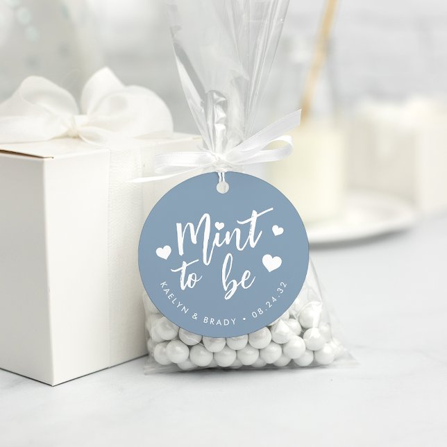 Étiquettes Cadeau Dusty Blue | Monnaie à être un Mariage personnalis (Créateur téléchargé)