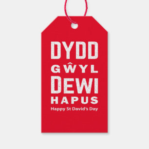 Étiquettes-cadeau Dydd Giles Dewi Hapus Joyeux St Davids Jour 4