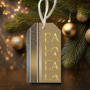 Étiquettes-cadeau Earth Tones Christmas Fa La La Motif#27 ID1009