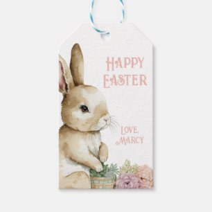 Étiquettes-cadeau Easter Aquarelle Rabbit Favoriser balise personnal