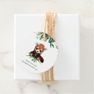 Étiquettes Cadeau Eau de verdure Ours Baby shower neutre