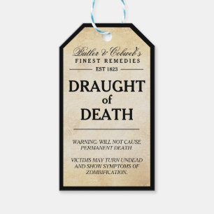 Étiquettes-cadeau Ébauche d'étiquette d'apothicaire de Halloween d