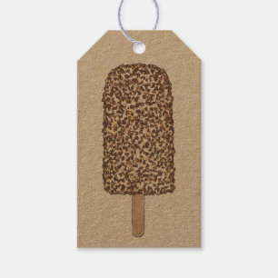 Étiquettes-cadeau Éclair de crème glacée Brown Tags populaires de cr