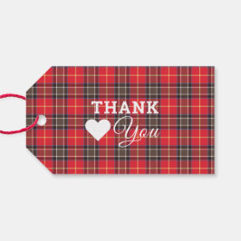 Étiquettes-cadeau écossais Tartan Plaid Celtic Merci Mariage