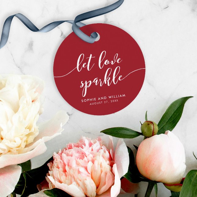 Étiquettes Cadeau Écriture Relaxante Faites Étinceler l'Amour Couleu (Créateur téléchargé)