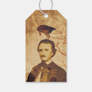 Étiquettes-cadeau Edgar Allan Poe Quoth Raven plus jamais