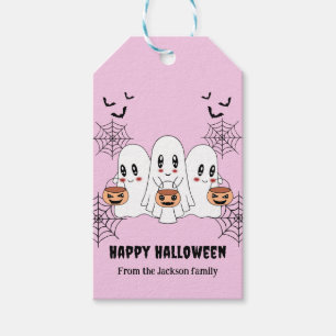 Étiquettes-cadeau Éffrayant Cute Kawaii Dessin Sur Le Fantôme D'Hall
