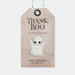 Étiquettes-cadeau Éffrayant One Kawaii Ghost Halloween Anniversaire