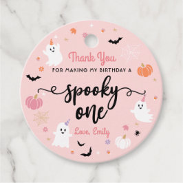 Étiquettes Cadeau Éffrayant Un Halloween mignon Fantôme 1er Annivers