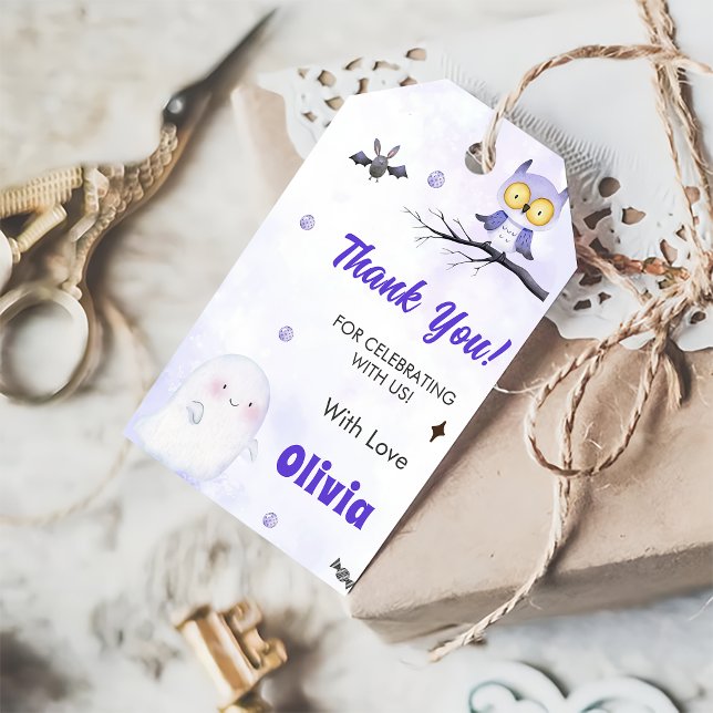 Étiquettes-cadeau Éffrayante Halloween mignonne Fête d'anniversaire  (Créateur téléchargé)