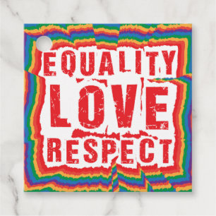 Étiquettes Cadeau Égalité Amour et respect Mois de la fierté