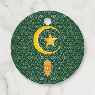Étiquettes Cadeau Eid al Fitr Moubarak Ramadan Kareem Moon Star