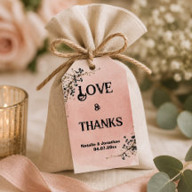 Élégance Botanique Moderne Mariage Remerciements
