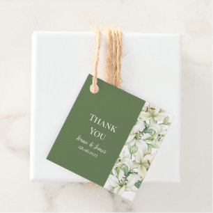 Étiquettes Cadeau Élégance de la fleur de LILY