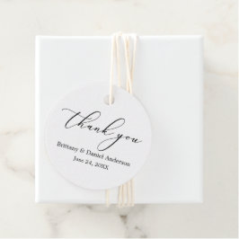 Étiquettes Cadeau Élégance minimaliste Mariage de calligraphie