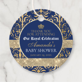 Étiquettes Cadeau Élégant Baby shower Royal Prince