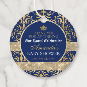 Étiquettes Cadeau Élégant Baby shower Royal Prince
