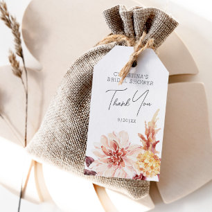 Étiquettes-cadeau Elégant Boho Chic Floral Fête des mariées Favorise