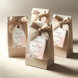 Étiquettes-cadeau Elégant Boho Style Rose Rose Floral Accueil