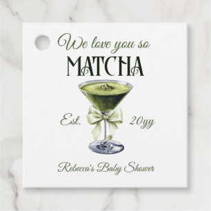 Étiquettes Cadeau Elégant Bow Olive Vous Aimez tellement Baby shower
