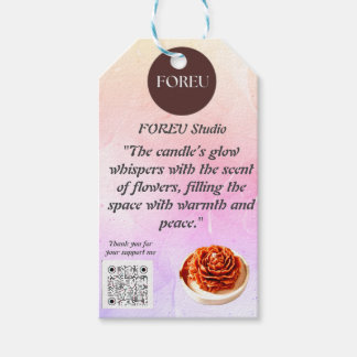 Étiquettes-cadeau Élégant Carte de visite à bougies florales - FOREU