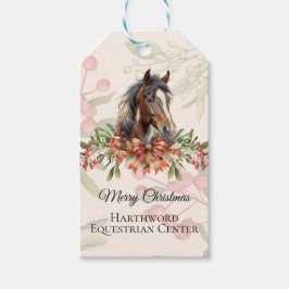 Étiquettes-cadeau Élégant Cheval de Noël