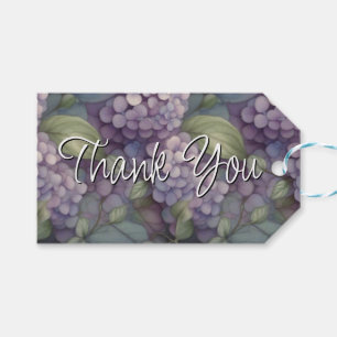 Étiquettes-cadeau Elégant chic pourpre pourpre chic aquarelle fleuri