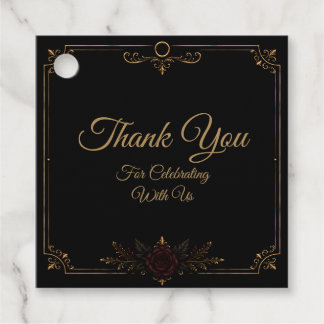 Étiquettes Cadeau Elegant Dark Gothic Wedding Favor Tag