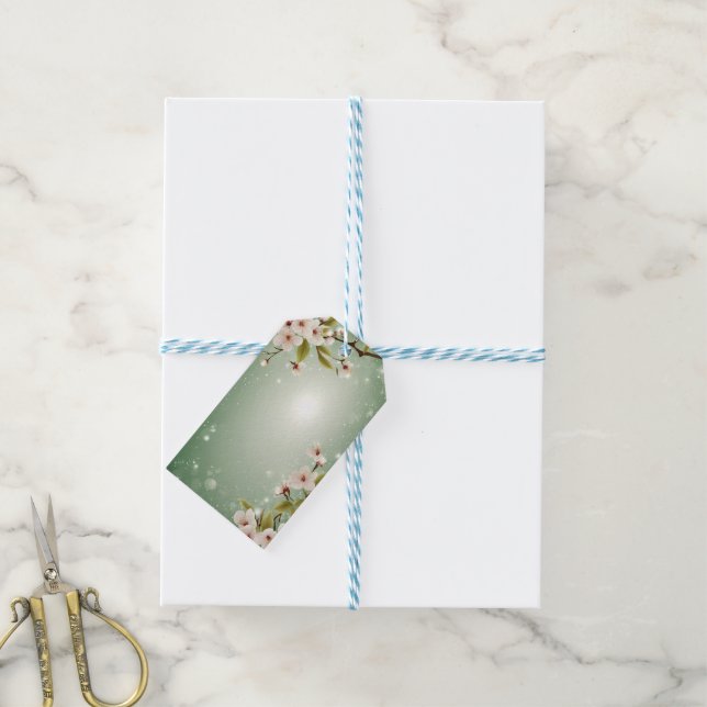 Étiquettes-cadeau Elégant Faire-part de mariage Floral Blossom (Avec de laficelle)