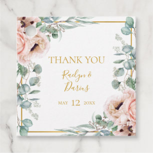 Étiquettes Cadeau Élégant flou Balises Merci