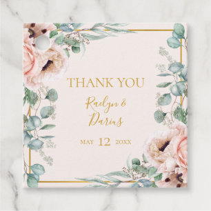 Étiquettes Cadeau Élégant flou   Mots clés Pastel Merci Favor
