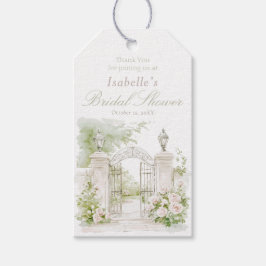Étiquettes-cadeau Elegant French Chateau Pastel Bridal Garden 